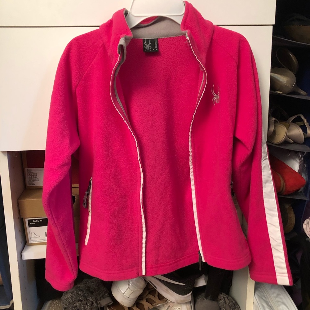 kids spyder pink skiwear set